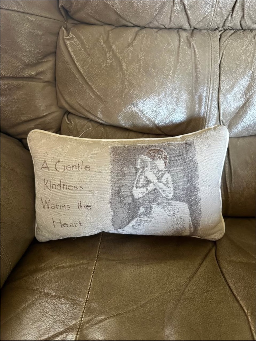 Willow Tree Decorative Throw Pillow — "A Gentle Kindness Warms the Heart"